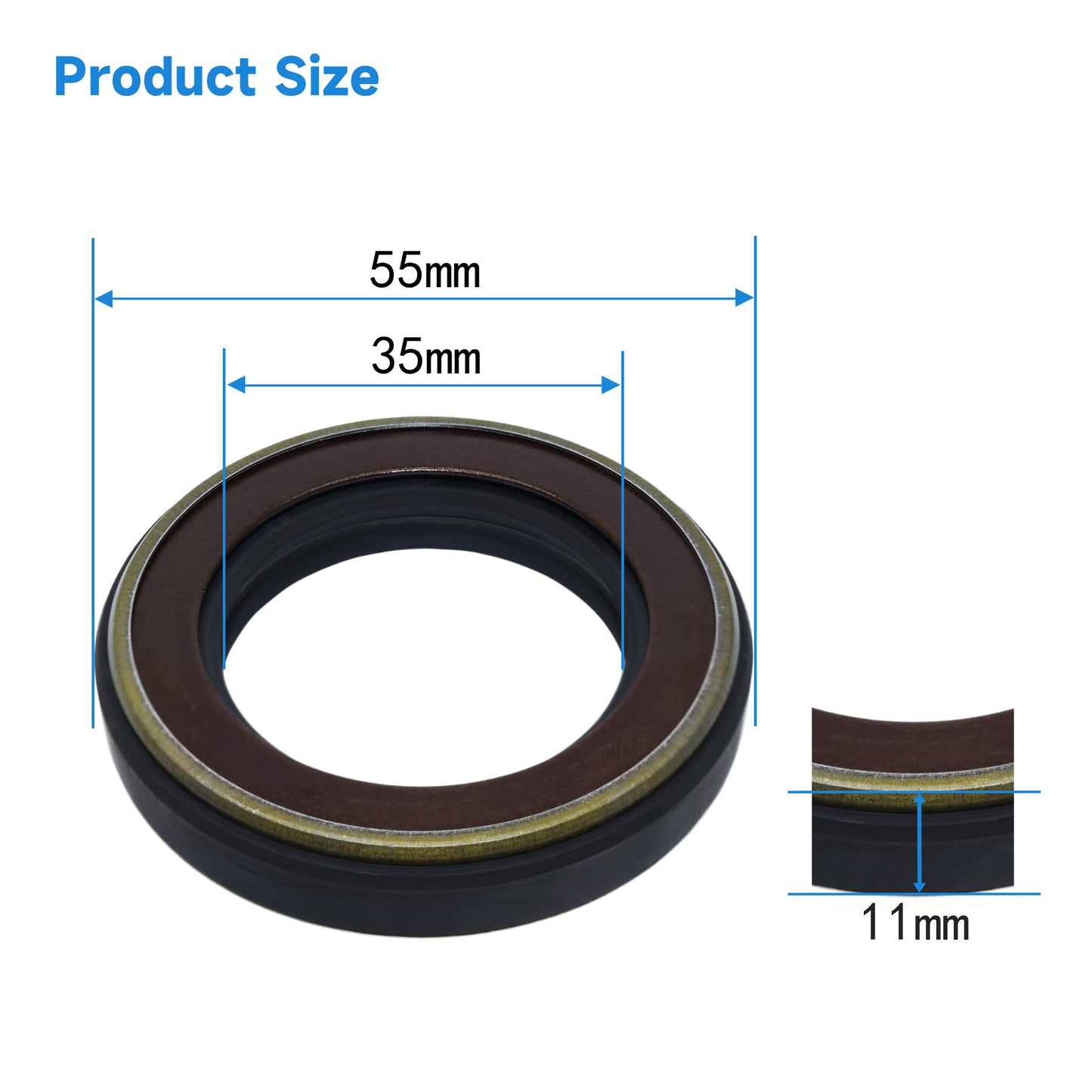 High Pressure Radial Shaft TCN Type Seal 35x55x11mm, Rotary Shaft Hydraulic Pump Motor NBR Metric AP2085G Oil Seals with Triple Skeletons for K3V63, SW850/900