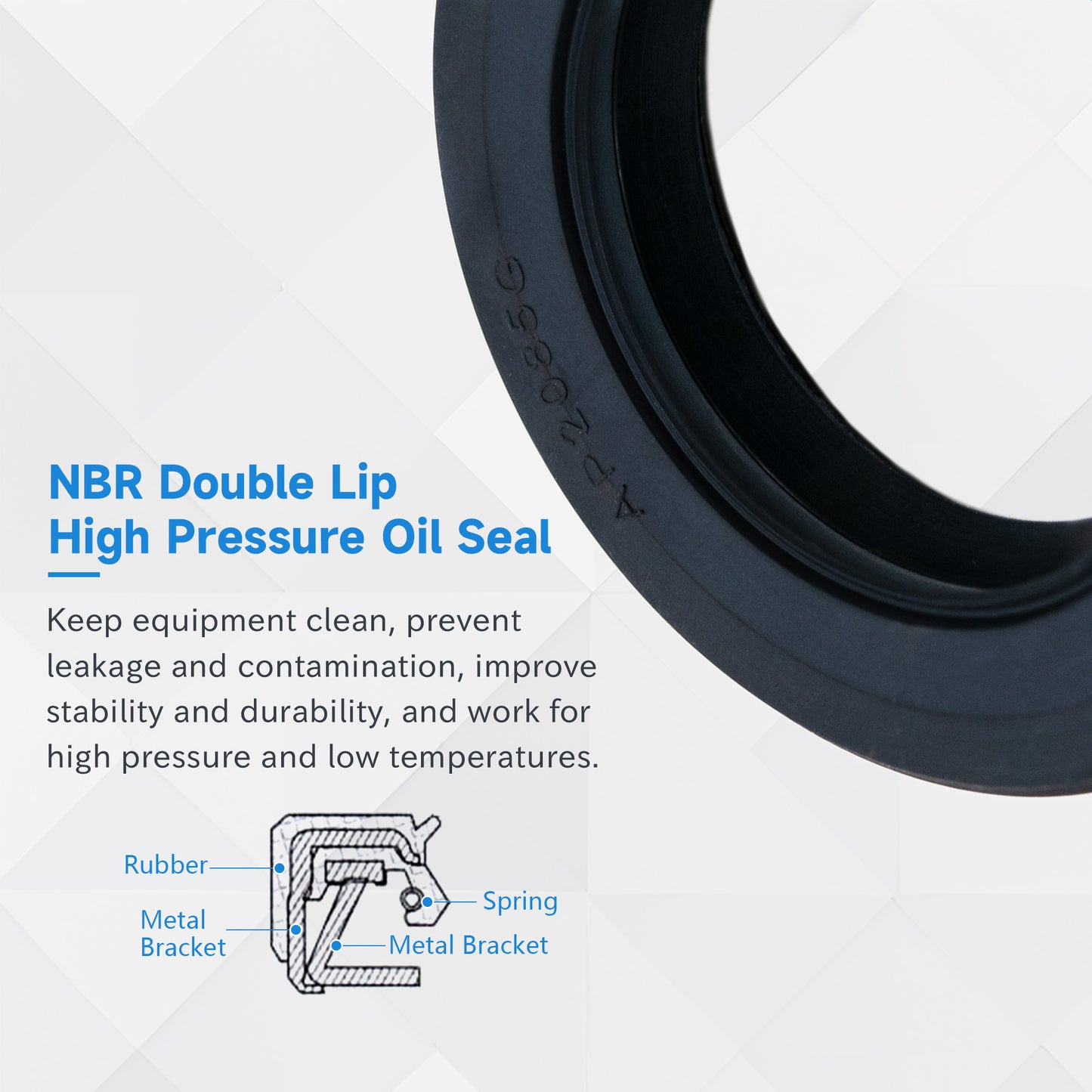 High Pressure Radial Shaft TCN Type Seal 35x55x11mm, Rotary Shaft Hydraulic Pump Motor NBR Metric AP2085G Oil Seals with Triple Skeletons for K3V63, SW850/900