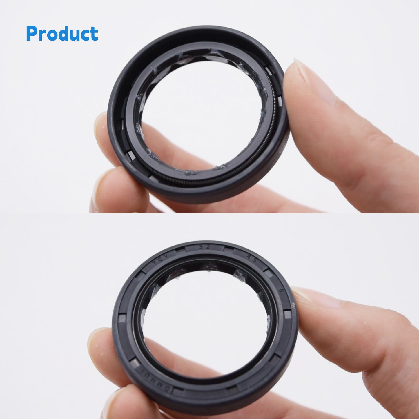 High Pressure Oil Seal 32x45x8mm, TCV Type NBR Radial Shaft Double Lip Seal for Hydraulic Pump Motor