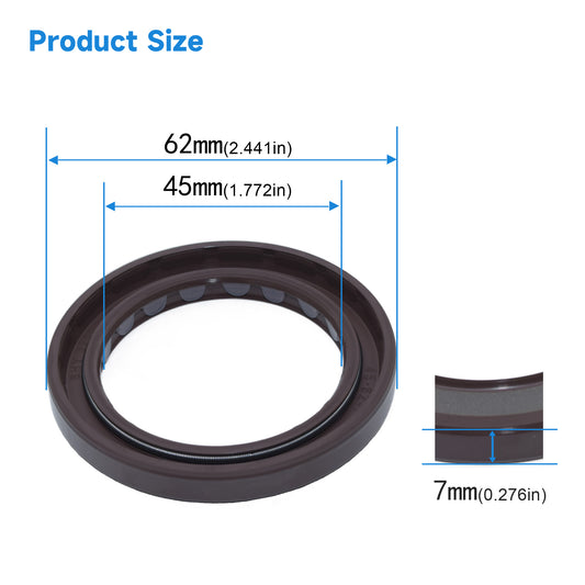 High Pressure Rotary Shaft Oil Seals 45x62x7mm, BABSL10FX2 Type Fluorine Rubber Double Lip Hydraulic Pump Motor Excavator Seals for A6VM55, BPV50/70, HCV70