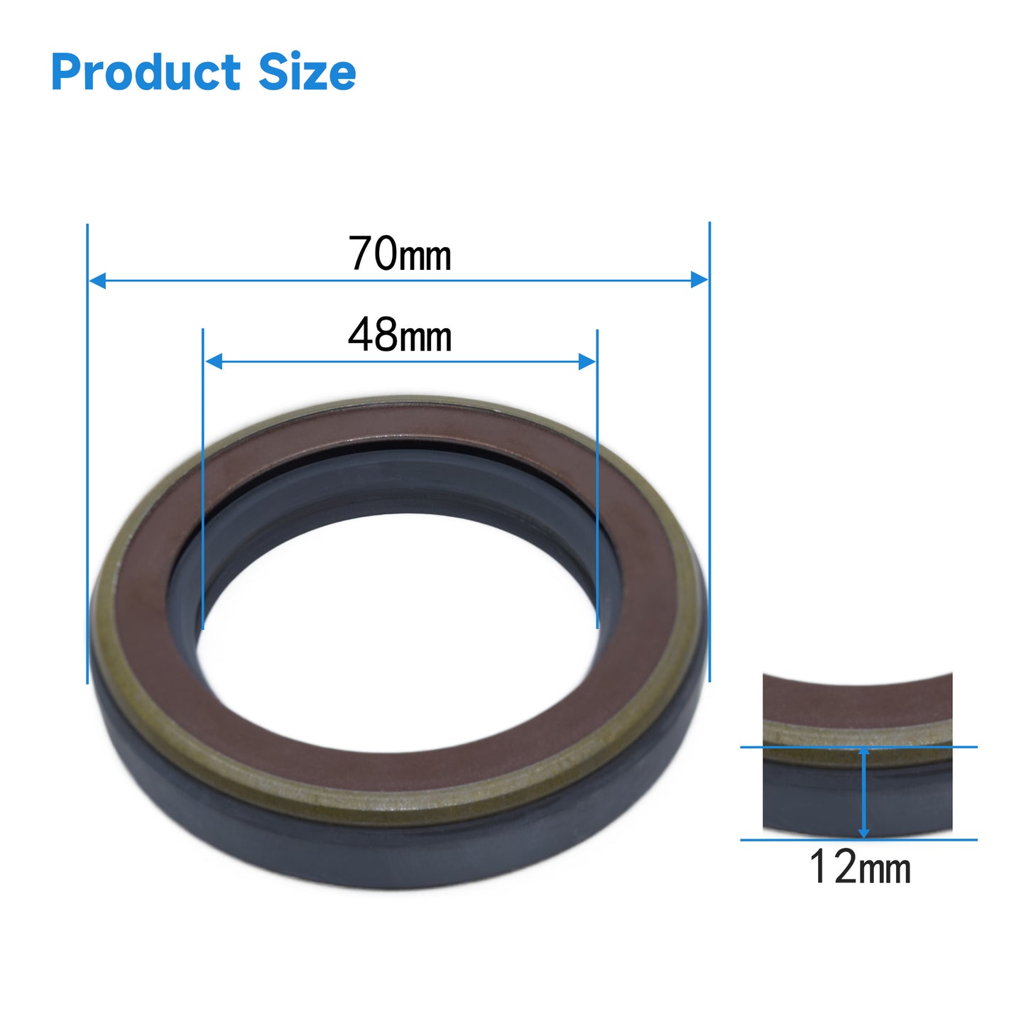 AP2791G Radial Shaft Seal Ring 48x70x12mm - TCN Type NBR Hydraulic Pump Motor Metric Oil Seals with Triple Skeletons