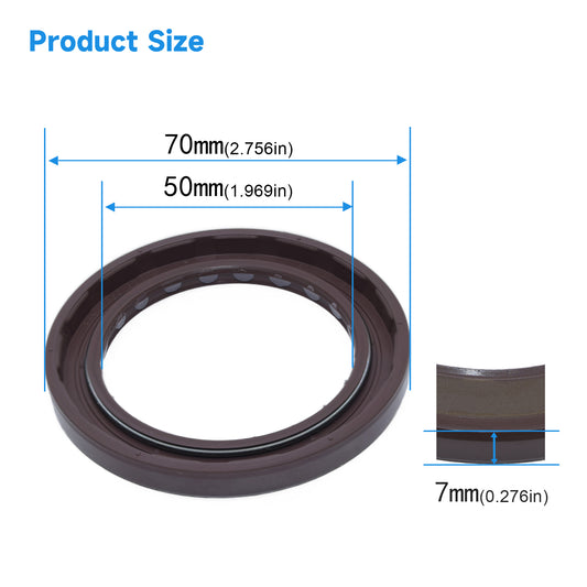 High Pressure Rotary Shaft Oil Seals 50x70x7mm, BABSL10FX2 Type FKM Double Lip Hydraulic Pump Motor Seals