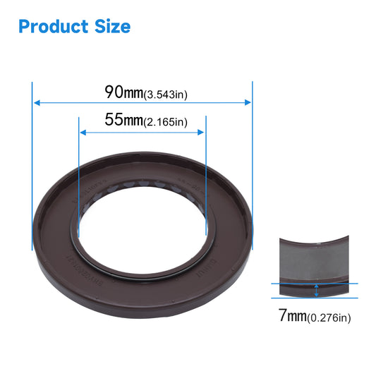 High Pressure Rotary Shaft Oil Seals 55x90x7mm, BABSL10FX2 Type FKM Double Lip Hydraulic Axial Piston Variable Pump Seals for Rexroth A4VG125, A4VG140 Pump