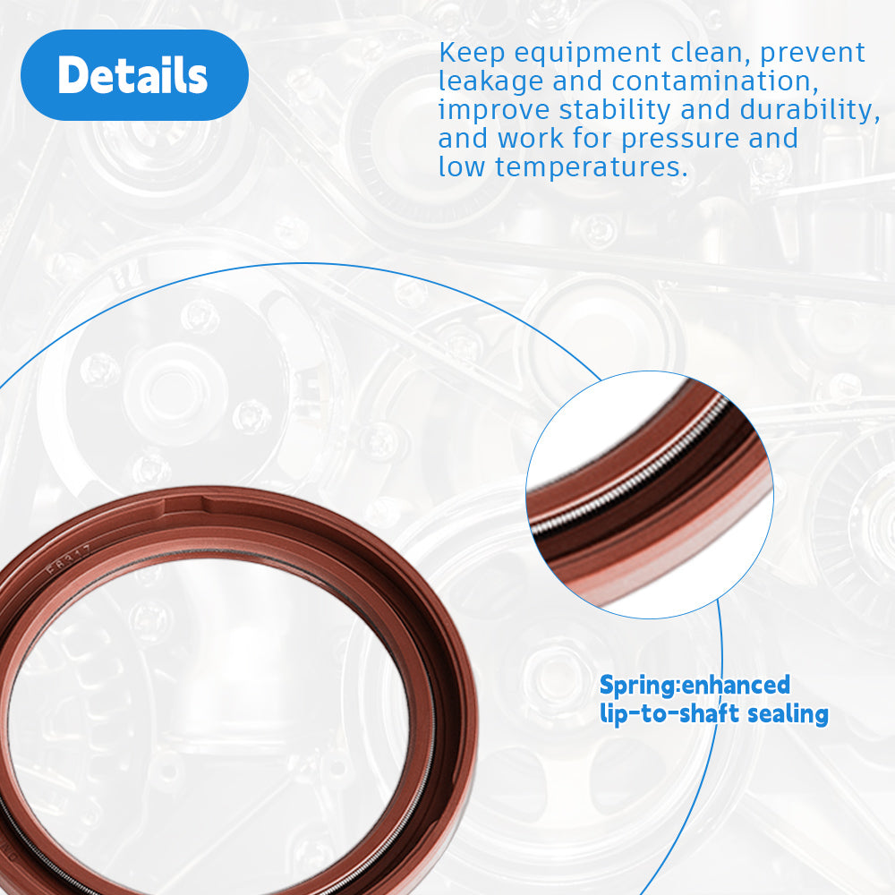 DMHUI F6317 Rotary Shaft Sealing Ring - ATDSL Type PTFE+NBR Rubber Pressure Oil Seal 55x72x6mm for Parker, Volvo Hydraulic Motor