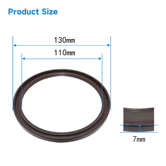 BAFSL1SF Type FKM Hydraulic Pump Metric Oil Seal 110x130x7mm, Radial Shaft Double Lip Oil Seal for Rexroth A4VGSO500 Pump