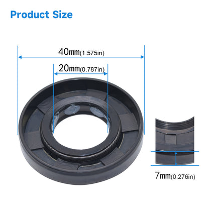 High Pressure VRZ0 53100 Oil Seal 20x40x7mm, TCV Type NBR Rotary Shaft Double Lip Seal for Hydraulic Pump Motor