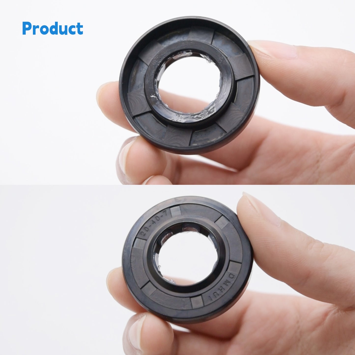 High Pressure VRZ0 53100 Oil Seal 20x40x7mm, TCV Type NBR Rotary Shaft Double Lip Seal for Hydraulic Pump Motor