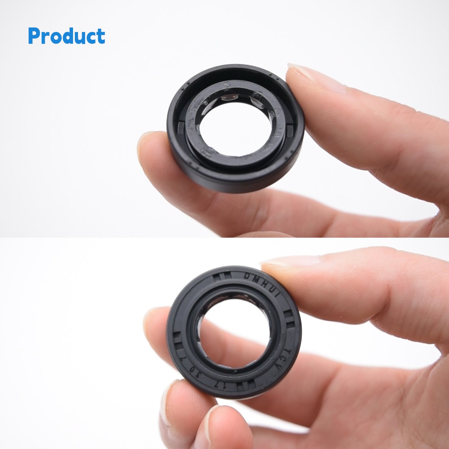 High Pressure Oil Seal 17x30x7mm, TCV Type NBR Rubber Rotary Shaft Double Lip Seal for Hydraulic Pump Motor