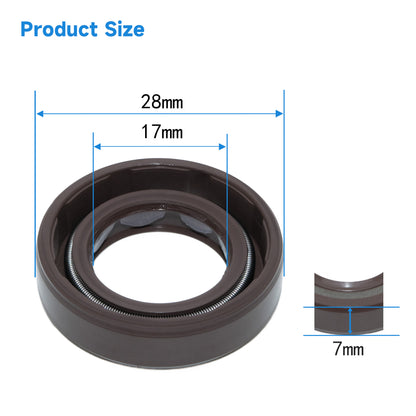 BAFSL1SF Type FKM Hydraulic Pump Metric Oil Seal 17x28x7mm, Radial Shaft Double Lip Oil Seal