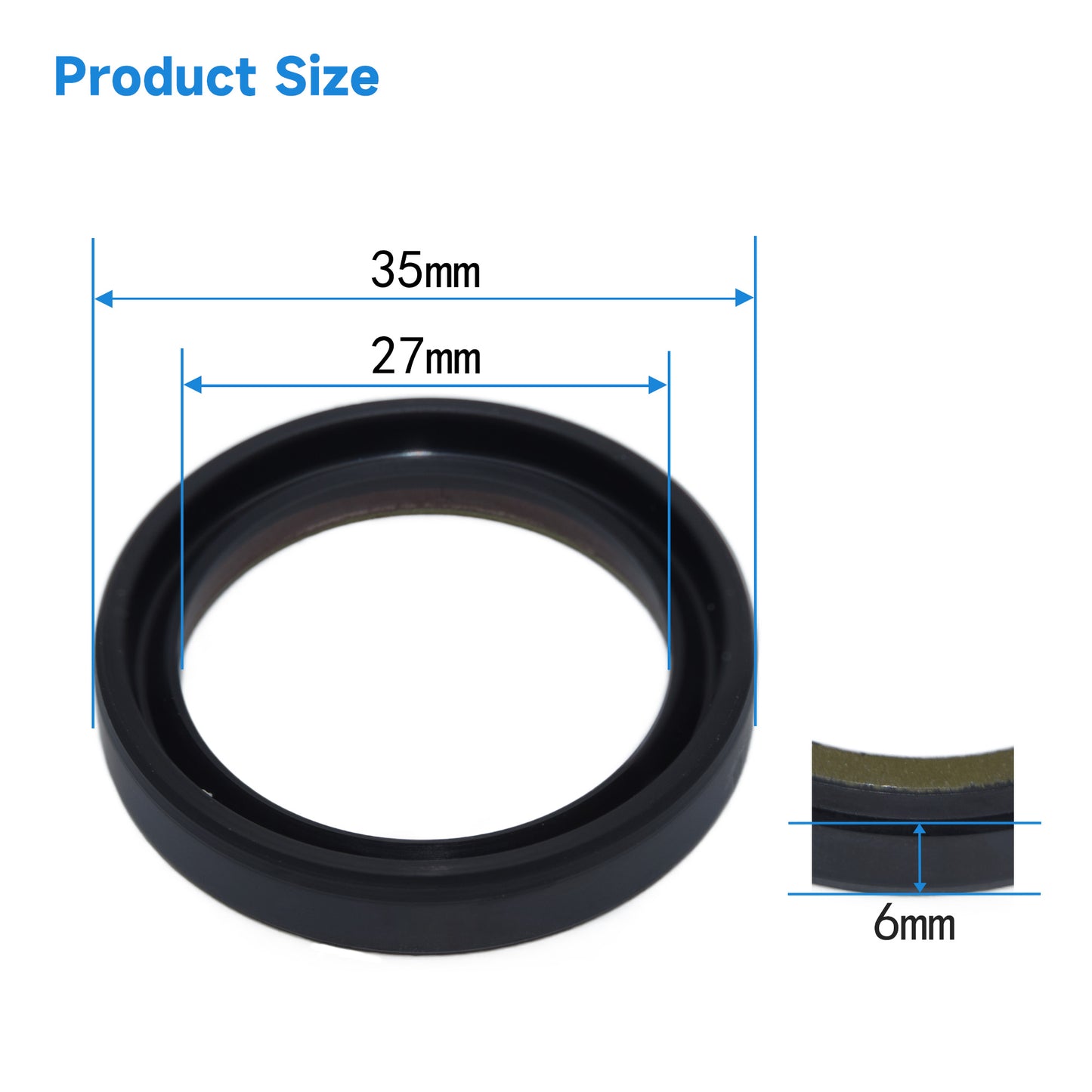 DMHUI High Pressure Oil Seal 27x35x6mm BAKHDSN Type PTFE NBR Rubber Material – Danfoss Hydraulic Pump Parts Shaft Seal 27-35-6