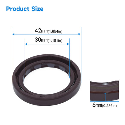 High Pressure Rotary Shaft Oil Seals 30x42x6mm, BABSL10FX2 Type FKM Double Lip Hydraulic Pump Motor Seals