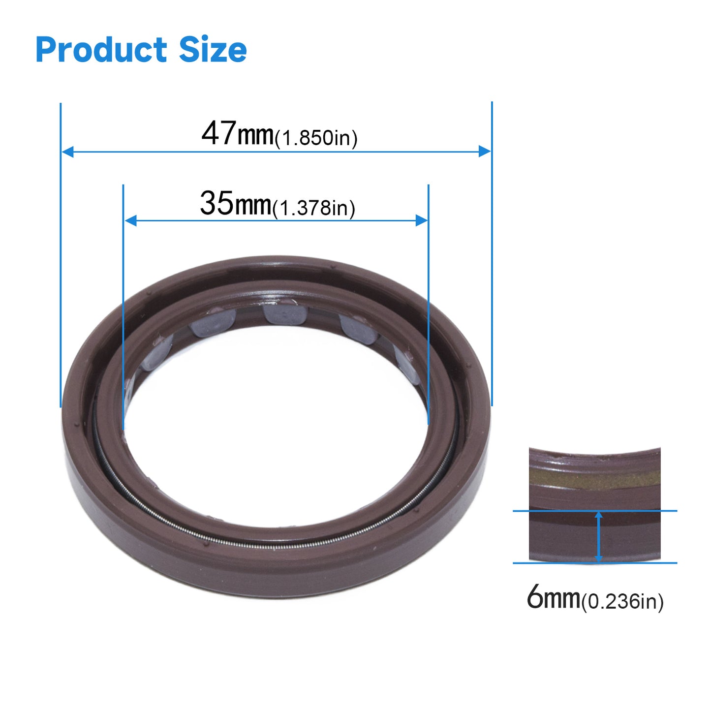 BAFSL1SF Type FKM Hydraulic Pump Metric Oil Seal 35x47x6mm, High Pressure Radial Shaft Double Lip Seal(One Piece)