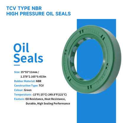 High Pressure AP2085I Oil Seal 35x55x11mm, TCV Type NBR Rotary Shaft Double Lip Seal for Hydraulic Pump Motor