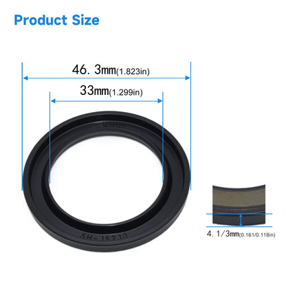 DMHUI Pressure 5H-15210 Oil Seal 33x46.3x4.1/3mm VC Type NBR Rubber – Shaft Seal Ring of Eaton Motor Repair Kit 61329-000
