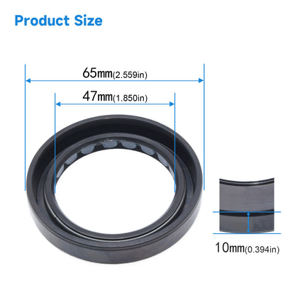 High Pressure Oil Seal 47x65x10mm, TCV Type NBR Radial Shaft Double Lip Seal for Hydraulic Pump Motor