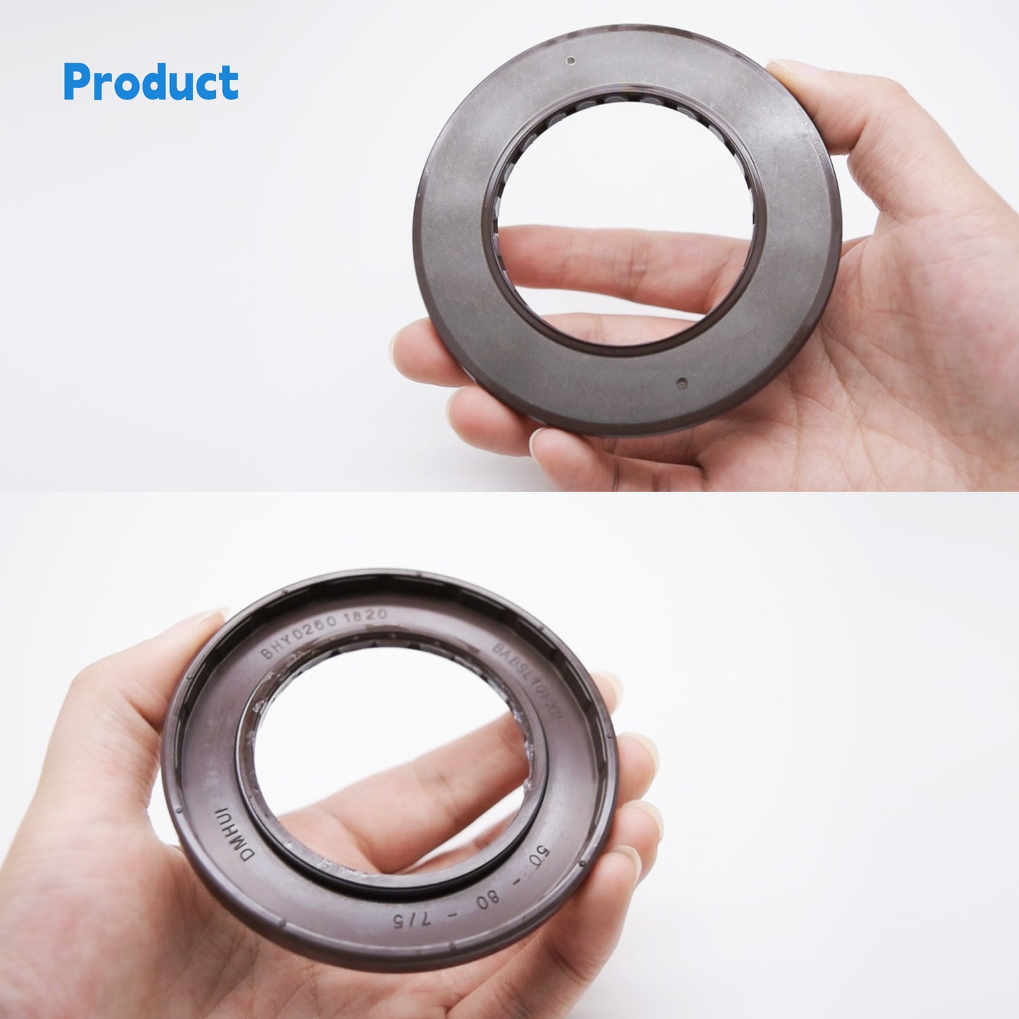 High Pressure Rotary Shaft Oil Seals 50x80x7/5mm, BABSL10FX2 Type FKM Double Lip Hydraulic Axial Piston Pump Seals for Rexroth A4V(T) G90, A4VG105 Pump