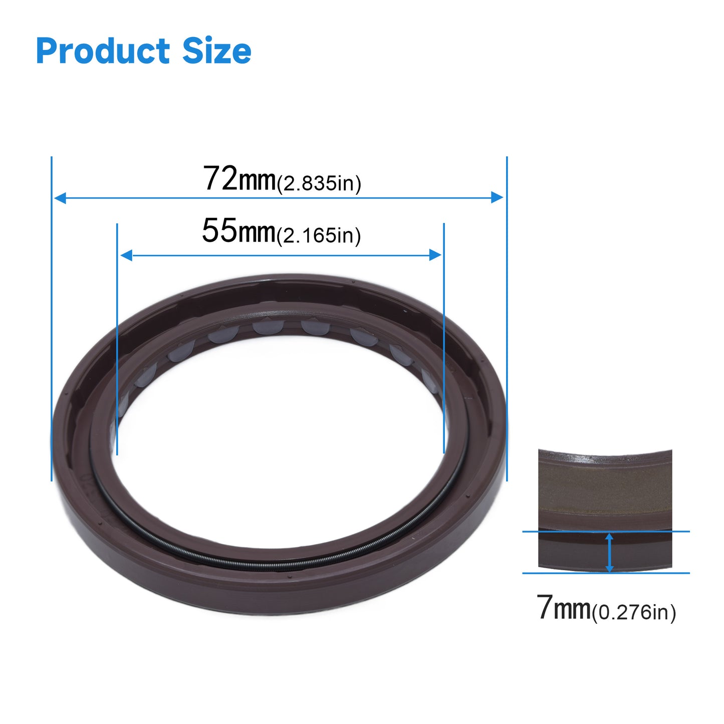 High Pressure Rotary Shaft Oil Seals 55x72x7mm, BABSL10FX2 Type FKM Double Lip Hydraulic Pump Motor Seals for Linde HPR160 Pump