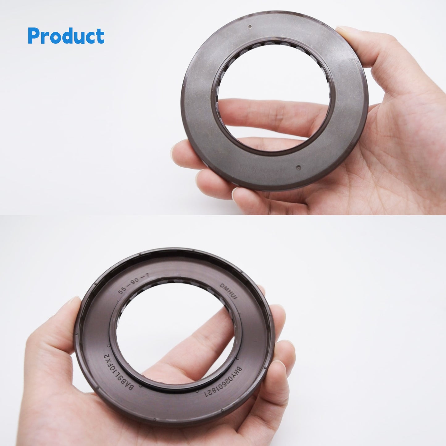 High Pressure Rotary Shaft Oil Seals 55x90x7mm, BABSL10FX2 Type FKM Double Lip Hydraulic Axial Piston Variable Pump Seals for Rexroth A4VG125, A4VG140 Pump