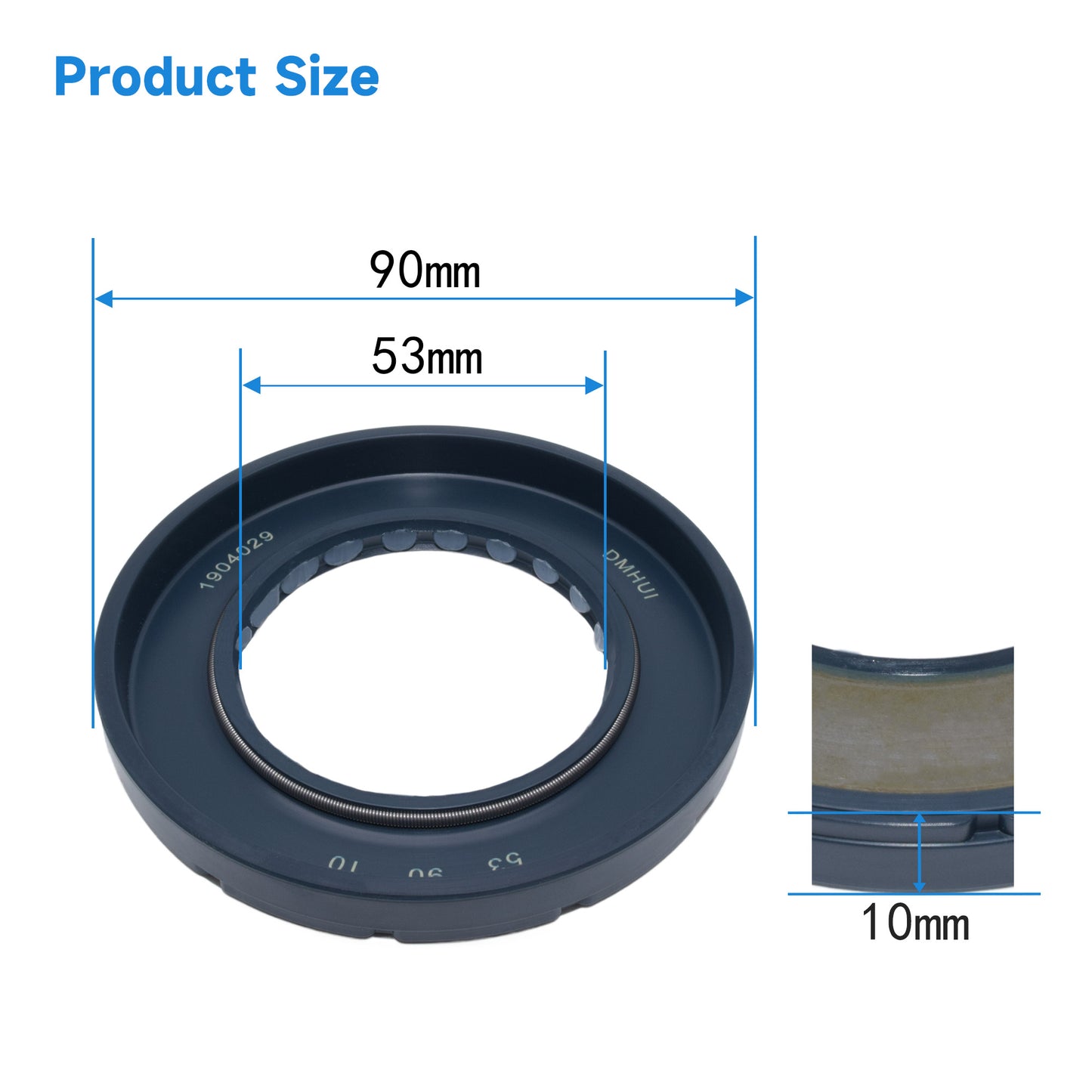 DMHUI High Pressure Rotary Shaft Oil Seals 53x90x10mm for Hydraulic Pump and Motor - TCN Type NBR Rubber Shaft Grease Seal