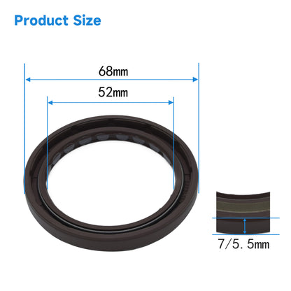 BAFSL1SF Type FKM Hydraulic Pump Metric Oil Seal 52x68x7/5.5mm, Radial Shaft Double Lip Oil Seal for A8VO140 Pump