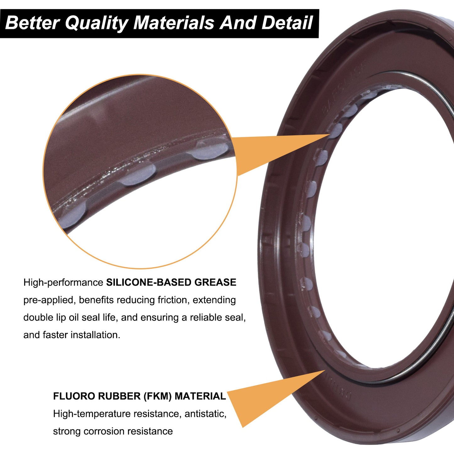 DMHUI High Pressure FKM Mechanical Oil Seal |Match A6VM107 PV180R1L| for Hydraulic Pump Motor