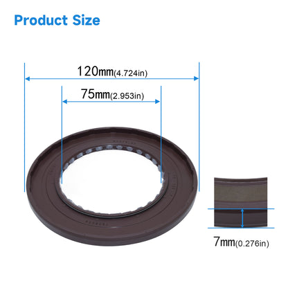 High Pressure Rotary Shaft Oil Seals 75x120x7mm, BABSL10FX2 Type FKM Double Lip Hydraulic Piston Pump Seals for Rexroth A4VG250 Pump