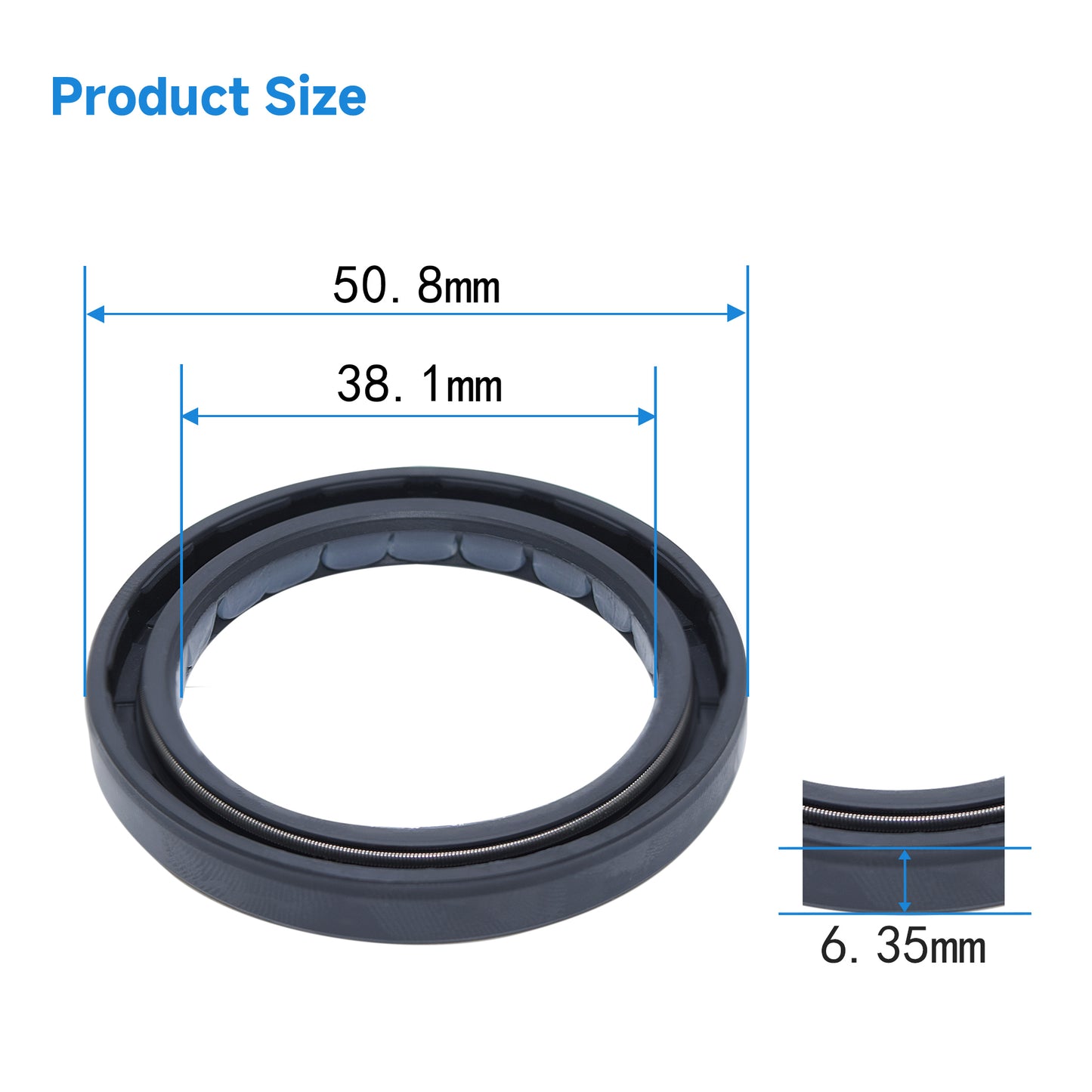 DMHUI TCV High-Pressure Hydraulic Pump Oil Seal 38.1x50.8x6.35mm (1.5"x2"x0.25") - ISO9001 Certified for Extreme-Duty Performance